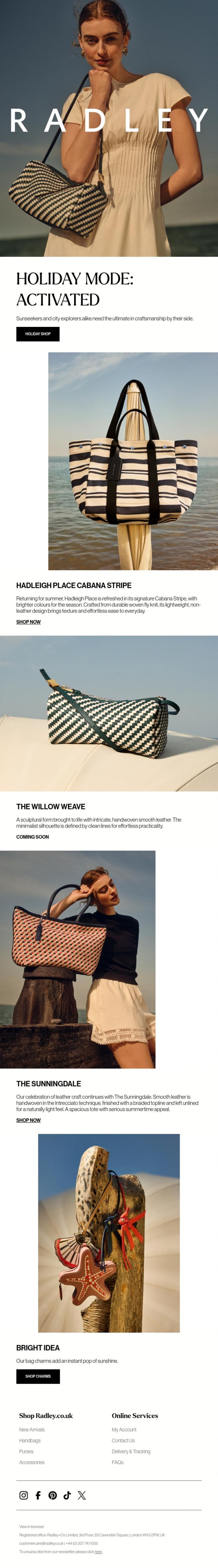 Email Design Inspiration from Radley, Take the scenic route