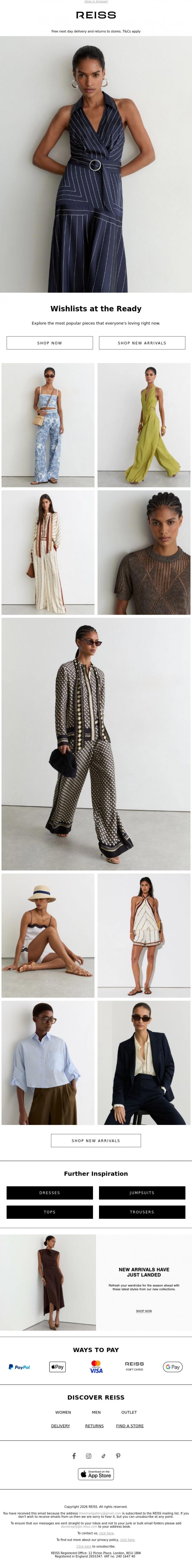 Email Design Inspiration from REISS, Discover our most popular styles