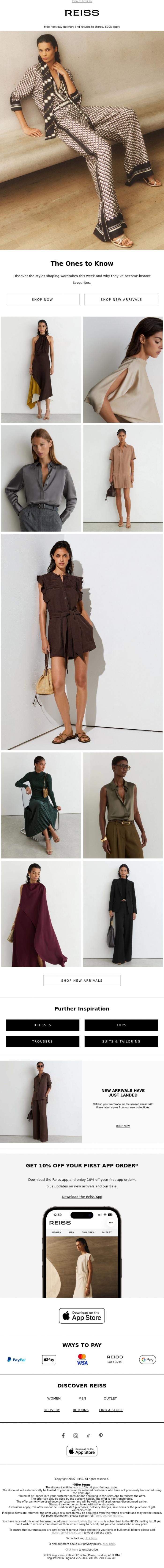 Email Design Inspiration from REISS, The styles in everyone's wishlist