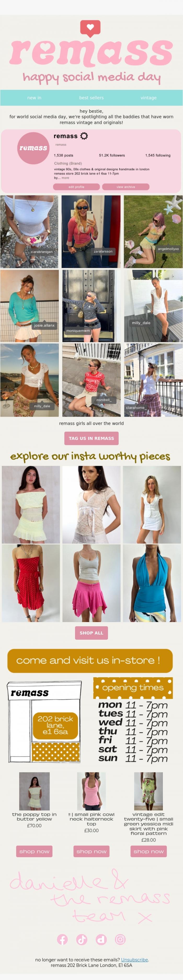 Email Design Inspiration from remass, social media day