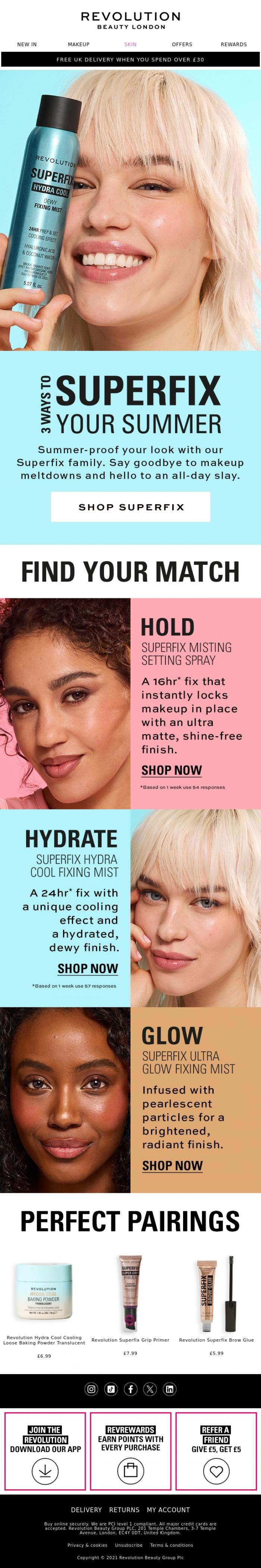Email Design Inspiration from Revolution Beauty, Set it & forget it 🤩