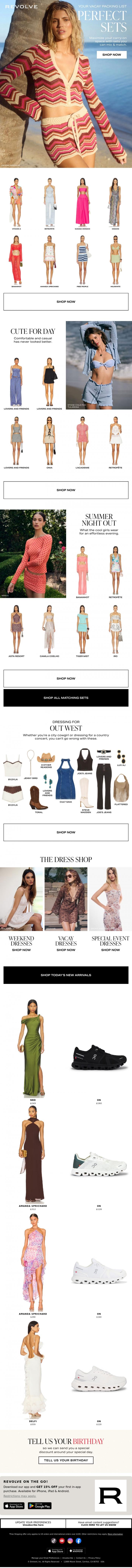 Email Design Inspiration from REVOLVE, Pack This For Your Next Vacay