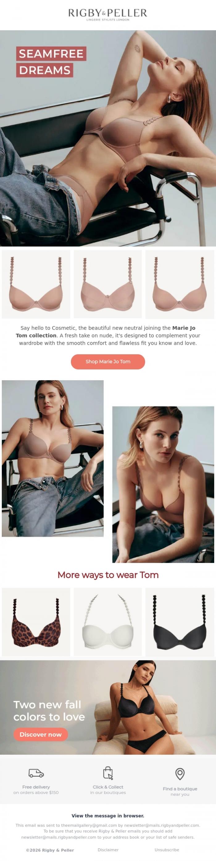 Email Design Inspiration from RIGBY & PELLER, Seamfree dreams ☁️