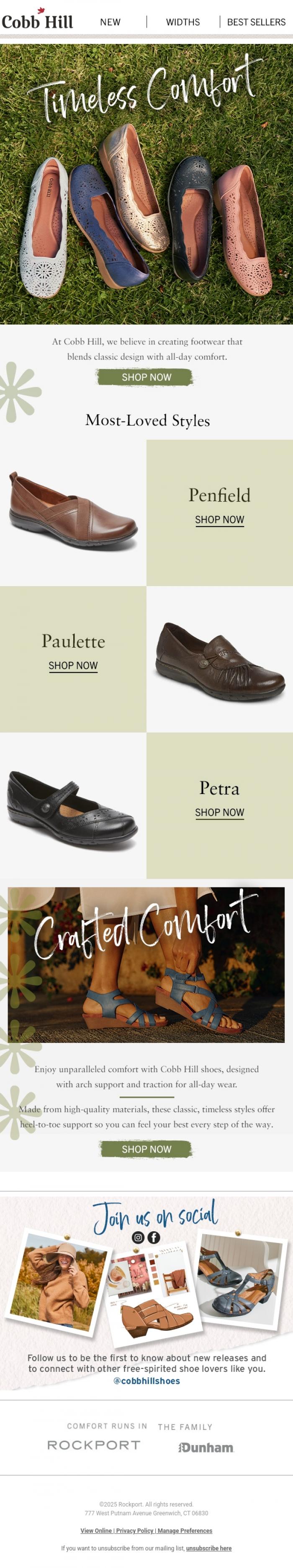 Email Design Inspiration from Rockport, As Individual as You