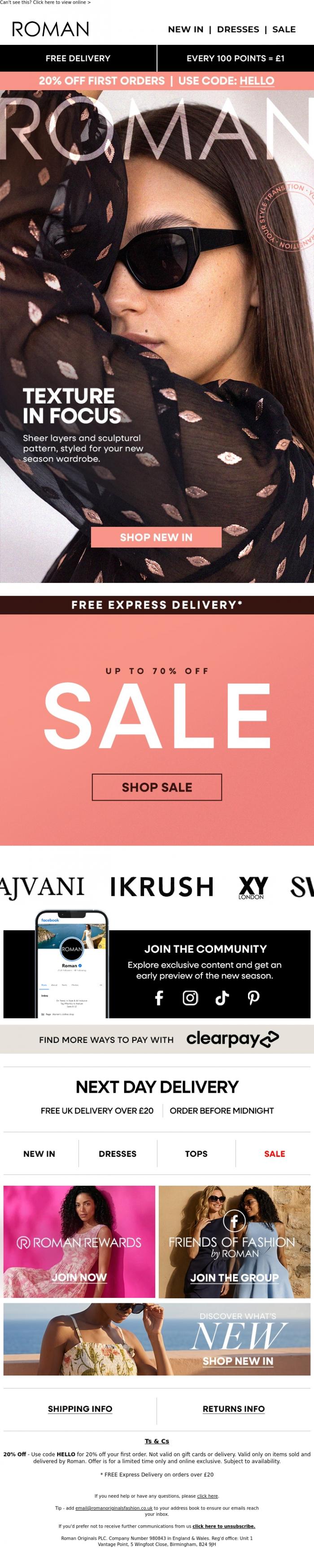 Email Design Inspiration from ROMAN, More Than Meets the Eye 👀