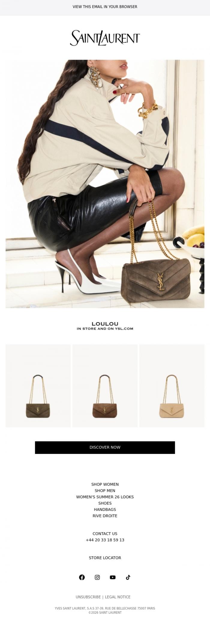 Email Design Inspiration from SAINT LAURENT, Loulou