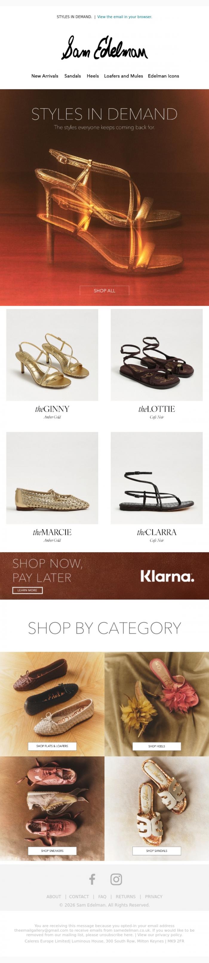 Email Design Inspiration from Sam Edelman, DISCOVER OUR MOST SHOPPED STYLES!