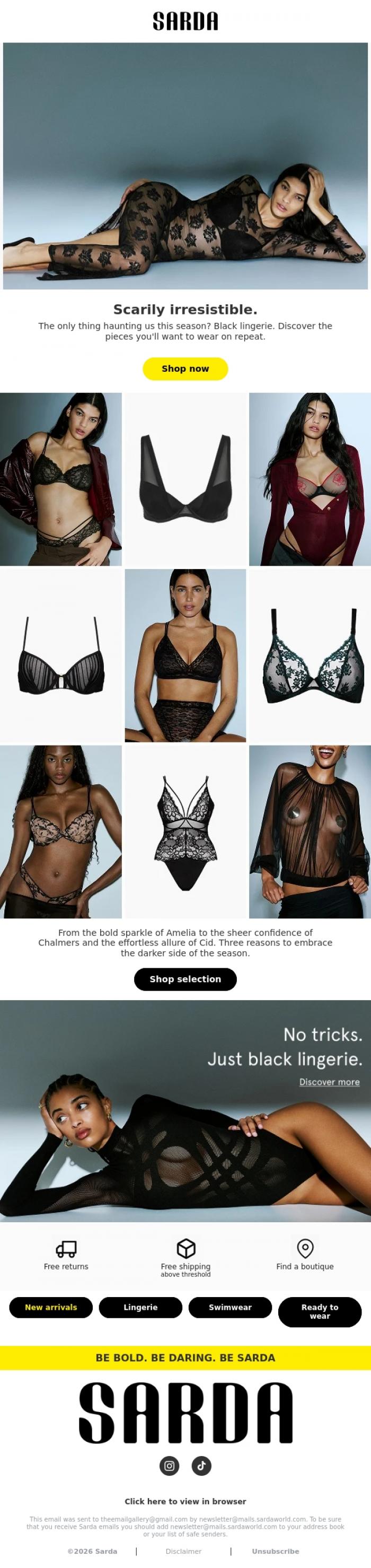 Email Design Inspiration from Sarda, Too good to be ghosted