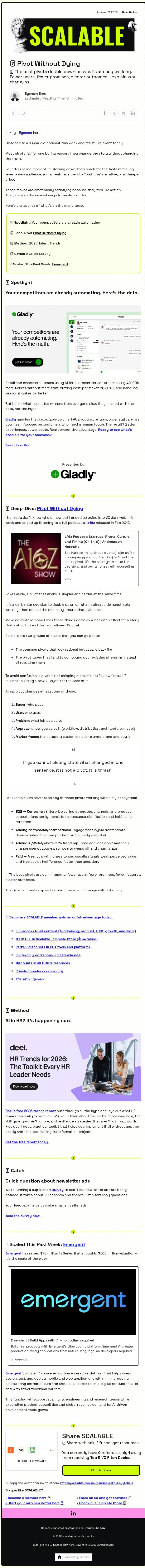 Email Design Inspiration from Scalable, 🎯 Pivot With Proof