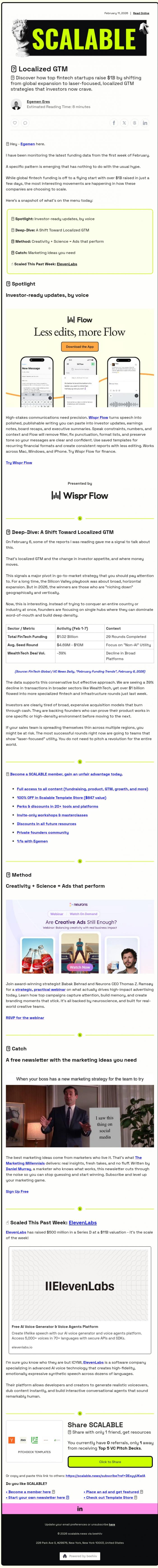 Email Design Inspiration from Scalable, 📍 Localized GTM
