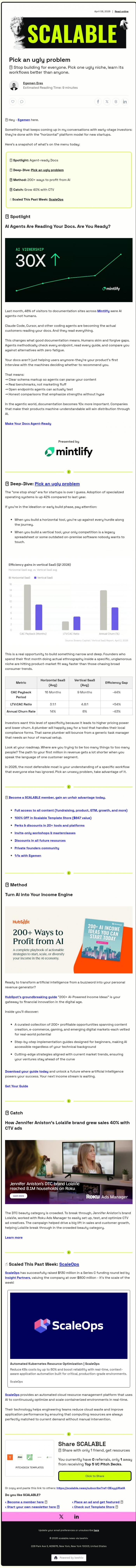 Email Design Inspiration from Scalable, Pick an ugly problem