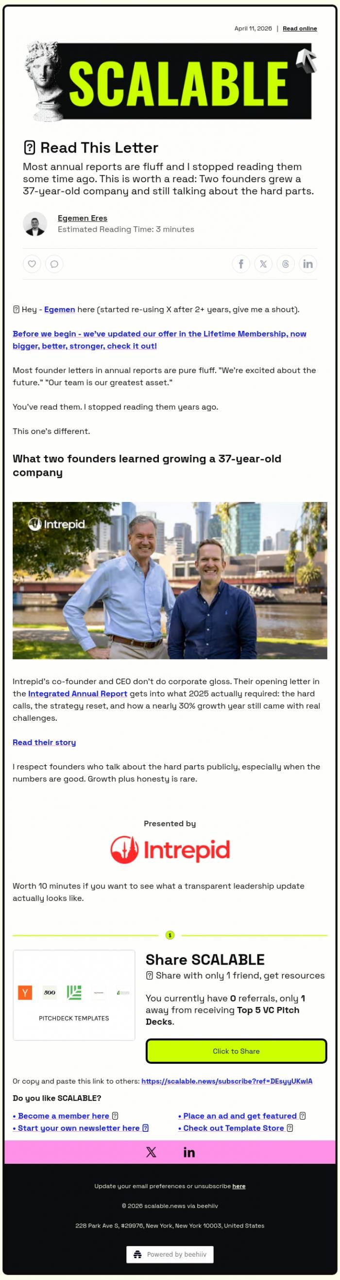 Email Design Inspiration from Scalable, 🧾 Read This Letter