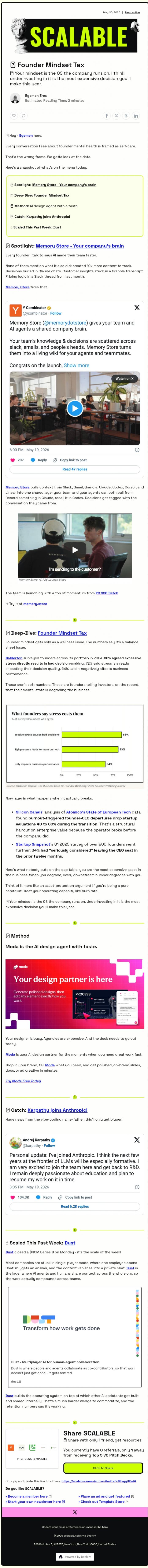 Email Design Inspiration from Scalable, 🔋 You Are the Burn Rate