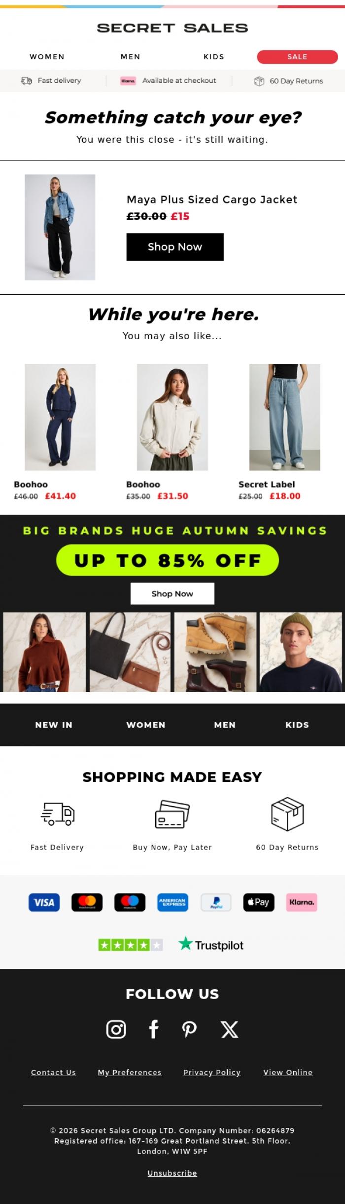 Email Design Inspiration from Secret Sales, Still Thinking About It? Take Another Look