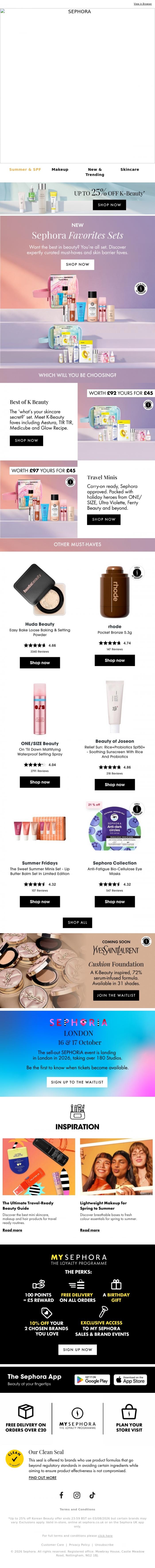 Email Design Inspiration from SEPHORA UK, 2 NEW Sephora Favorites just dropped 👀