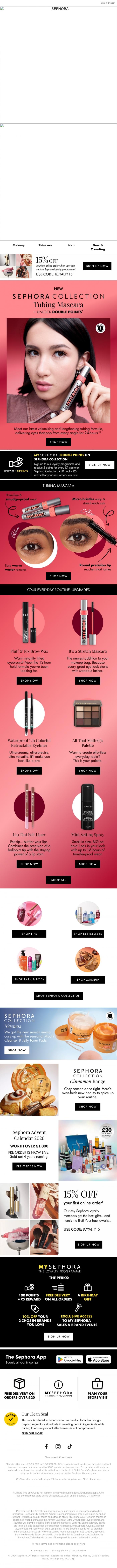 Email Design Inspiration from SEPHORA UK, Warning: your lashes are about to level up ✨