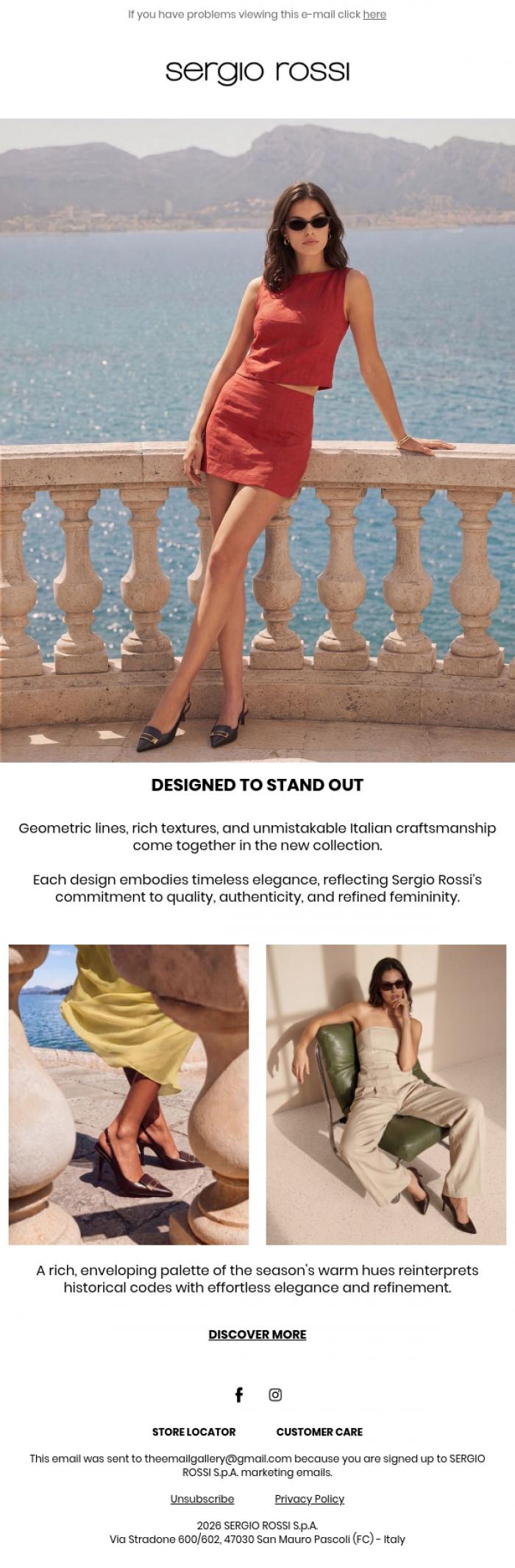 Email Design Inspiration from Sergio Rossi, Autumn/Winter 2026 &nbsp;
