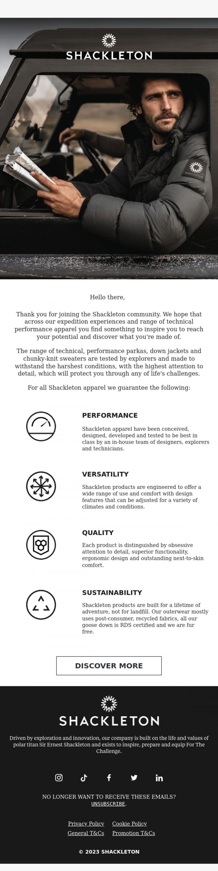 Email Design Inspiration from Shackleton, WHY CHOOSE SHACKLETON // Tested By Explorers