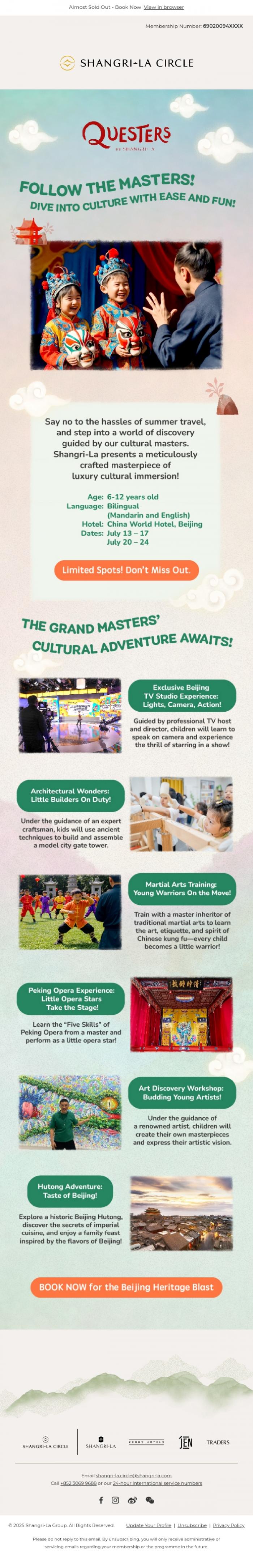 Email Design Inspiration from Shangri-La Circle, Follow the Masters! Dive into Culture with Ease and Fun!​