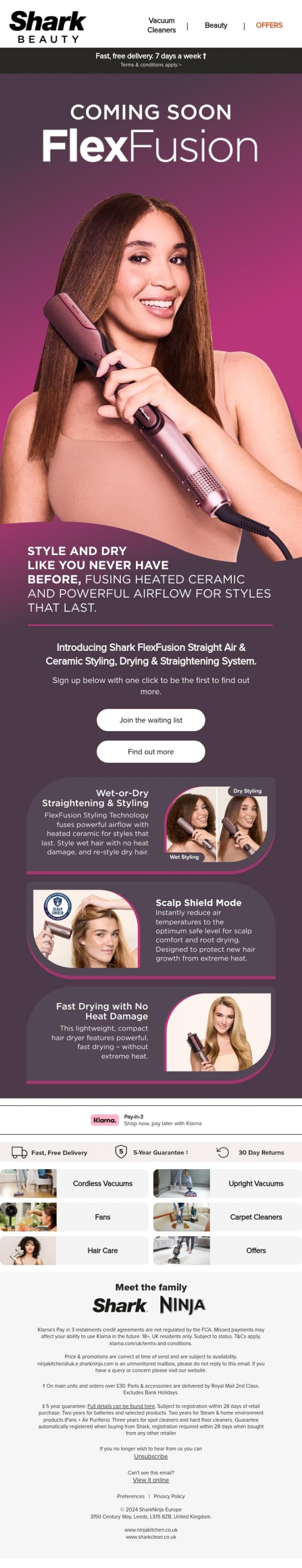 Email Design Inspiration from Shark, Something new coming to Shark Beauty 👀