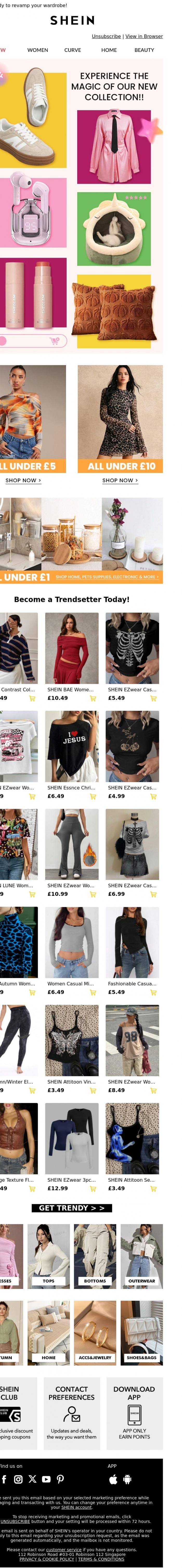 Email Design Inspiration from SHEIN, Stay Ahead of the Style Curve!