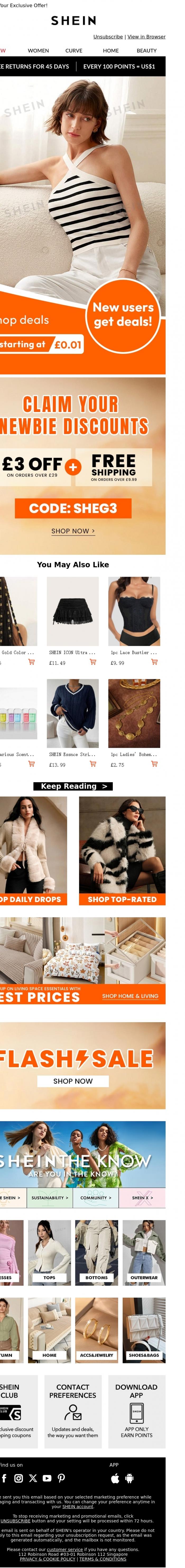 Email Design Inspiration from SHEIN, Grab Your Exclusive Offer Now! New Users Only🔥🎁