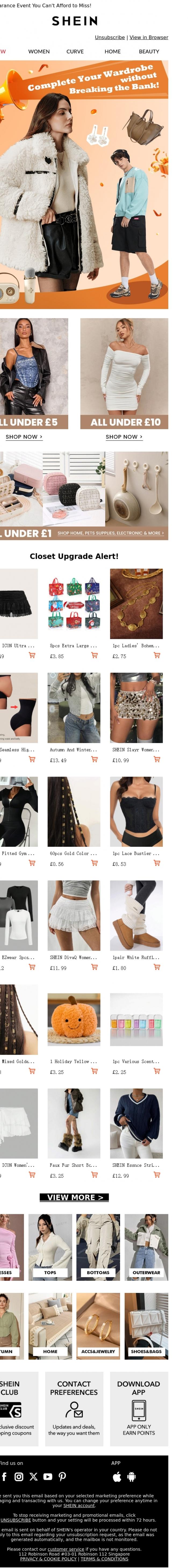 Email Design Inspiration from SHEIN, Last chance: Clearance is ending soon!📢