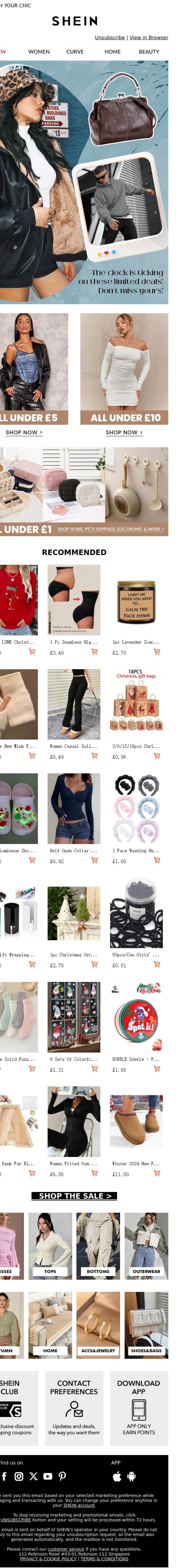 Email Design Inspiration from SHEIN, CLAIM YOUR DEALS