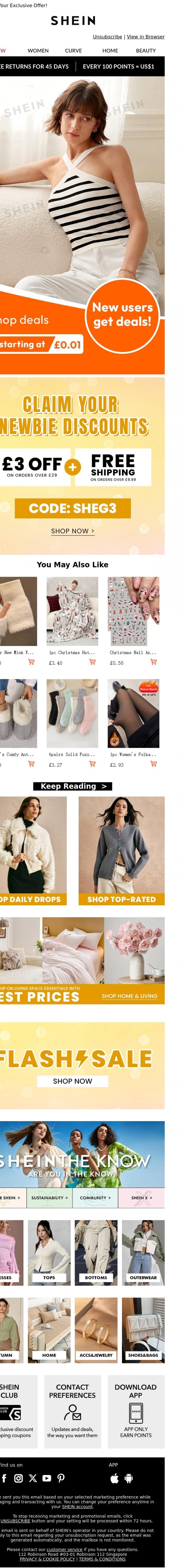 Email Design Inspiration from SHEIN, Grab Your Exclusive Offer Now! New Users Only🔥🎁