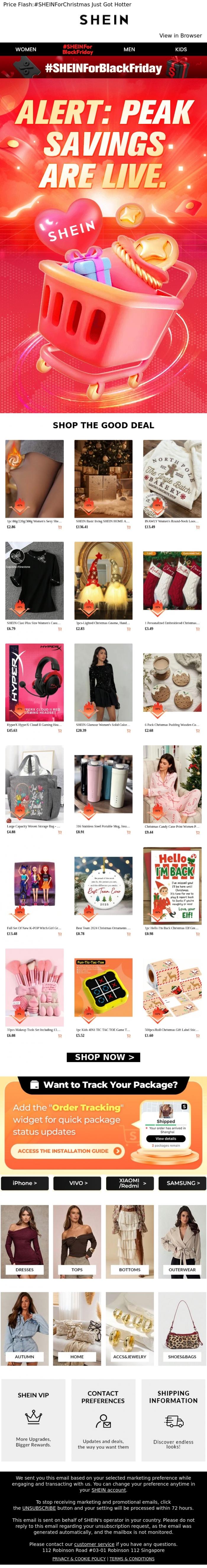 Email Design Inspiration from SHEIN, up to 60% off*:Your Favorites Are Selling Fast!⚡️