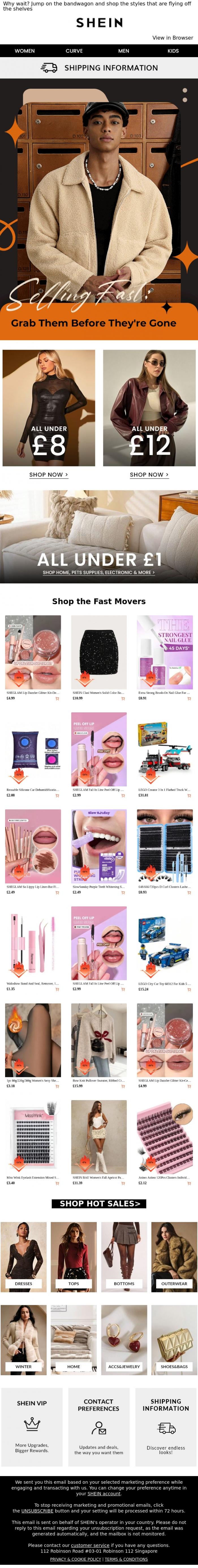 Email Design Inspiration from SHEIN, The Styles That Can't Wait