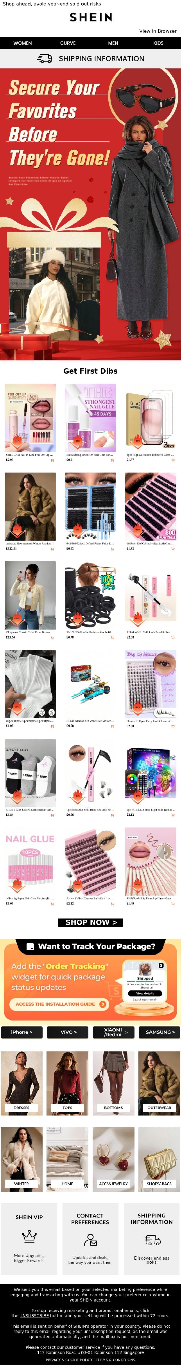 Email Design Inspiration from SHEIN, 💖Annual Clearance, On Sale Now
