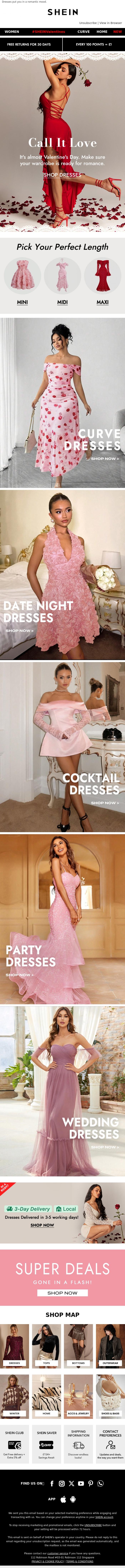 Email Design Inspiration from SHEIN, The Dresses In Everyone's Carts ❤️