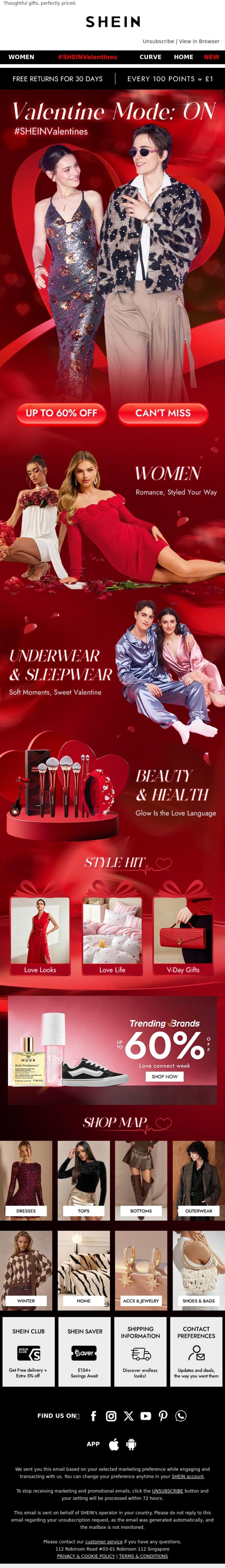 Email Design Inspiration from SHEIN, Be Our Valentine? 💌