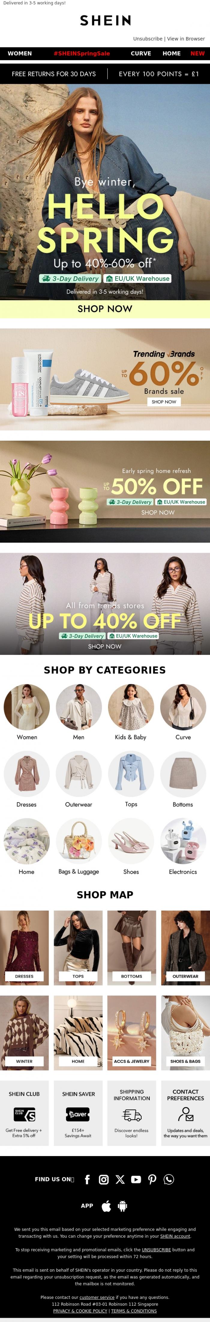 Email Design Inspiration from SHEIN, Get Your Favourites Delivered On Time 🚛💝