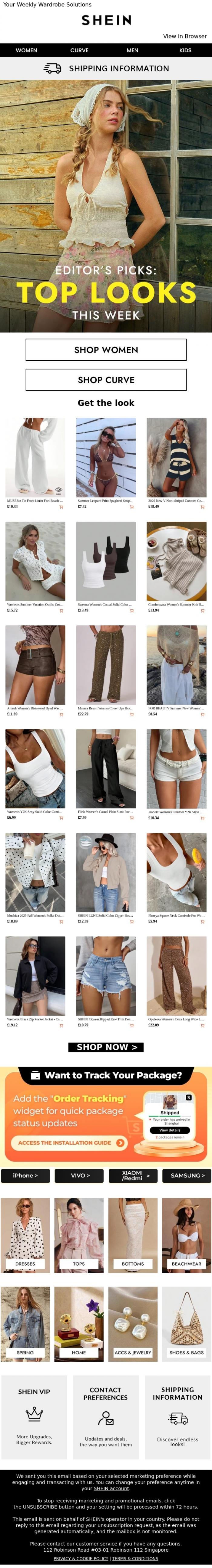 Email Design Inspiration from SHEIN, This Week's Must-Have Outfits