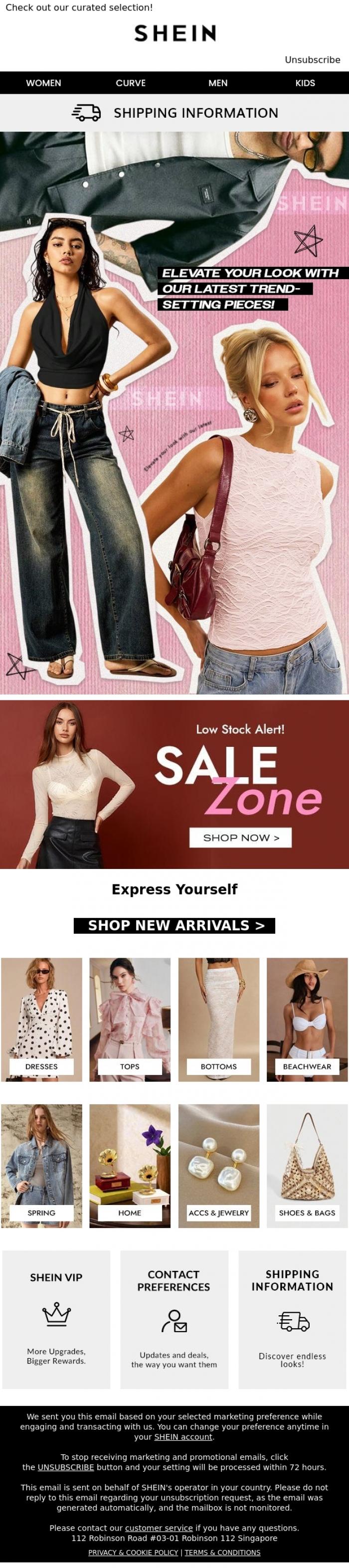 Email Design Inspiration from SHEIN, Time to switch up your style!