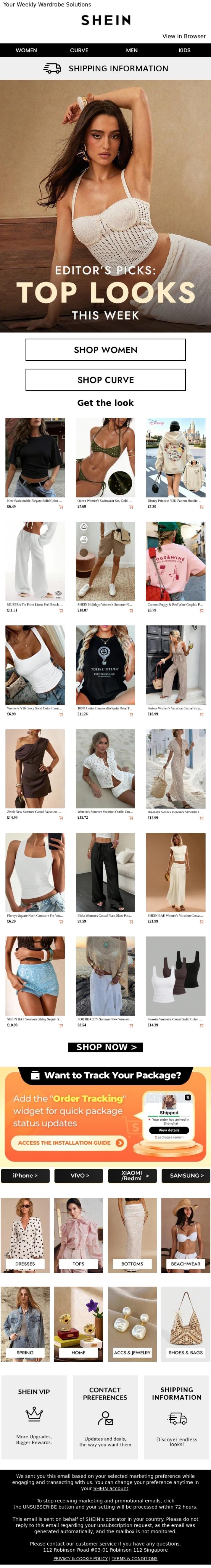 Email Design Inspiration from SHEIN, Curated Style Picks of the Week