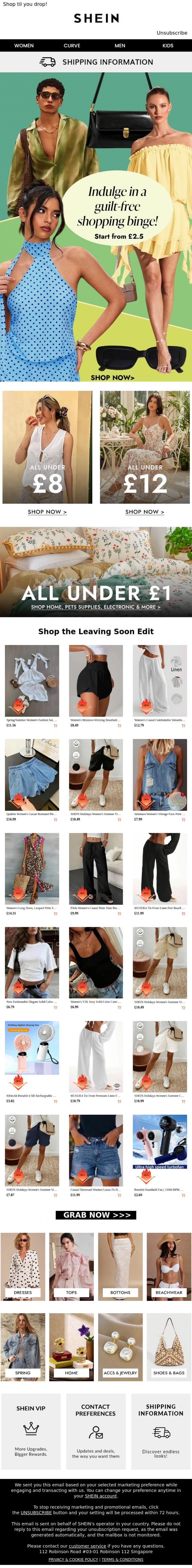 Email Design Inspiration from SHEIN, Start from &pound;2.5 | Scoop up the best deals before they're gone!