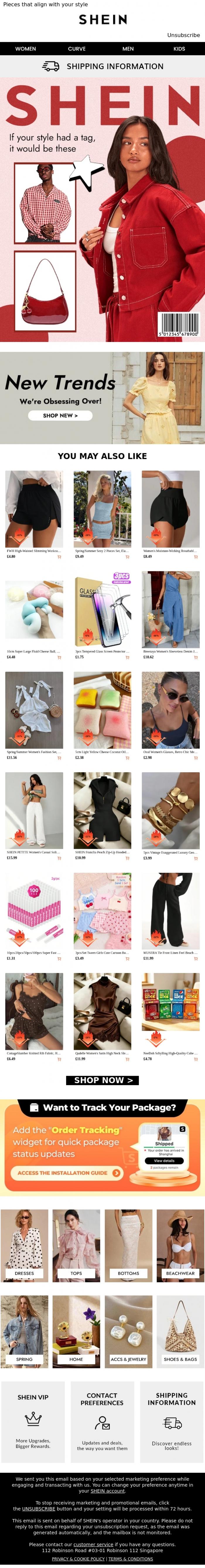 Email Design Inspiration from SHEIN, We Found Your Match