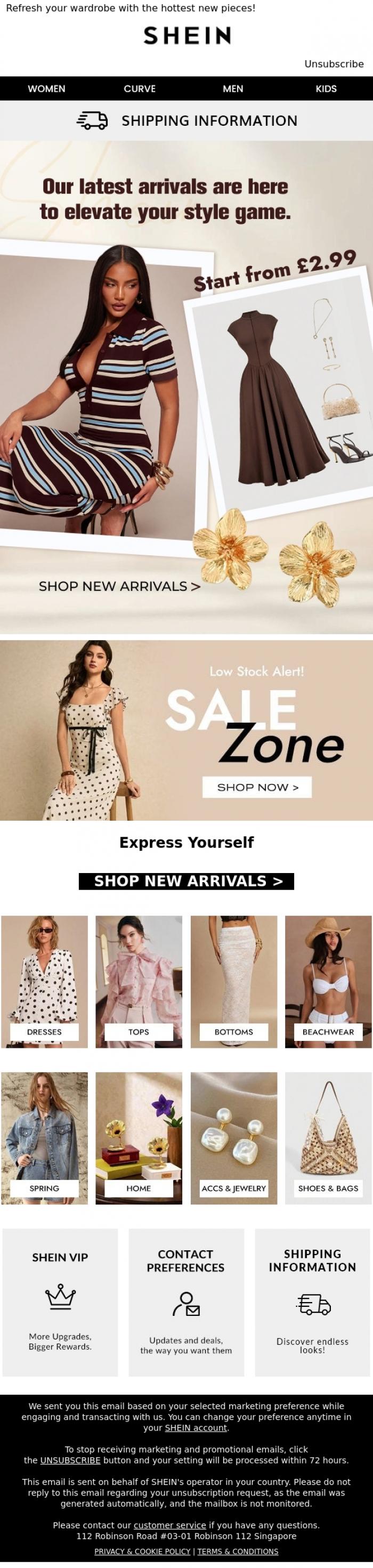 Email Design Inspiration from SHEIN, Start from &pound;2.99🎉 Calling all fashion lovers!
