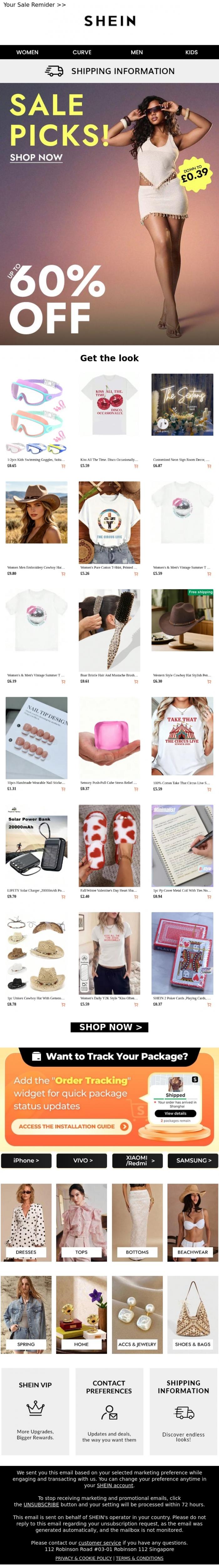 Email Design Inspiration from SHEIN, Shop the Sale: Must-Have Finds