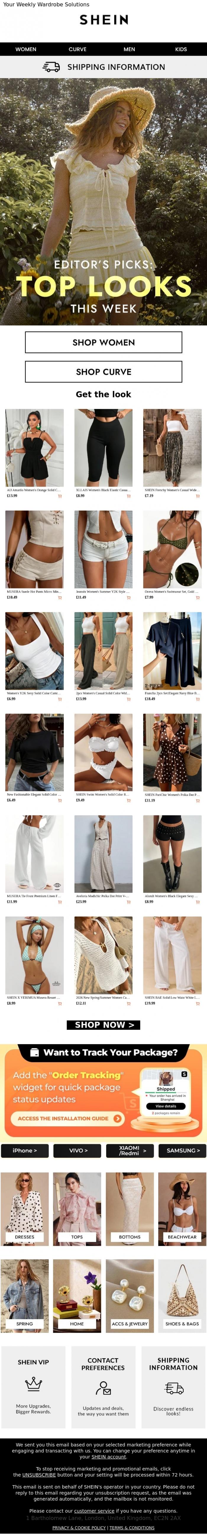 Email Design Inspiration from SHEIN, Style Solutions for Every Occasion