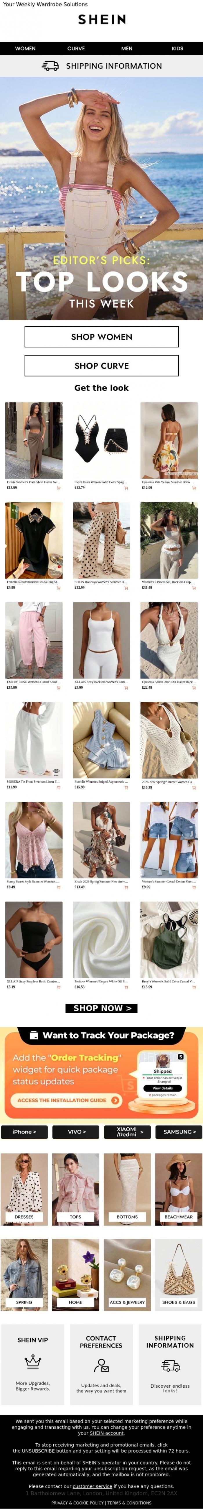 Email Design Inspiration from SHEIN, Trending Now: Our Weekly Outfit Guide