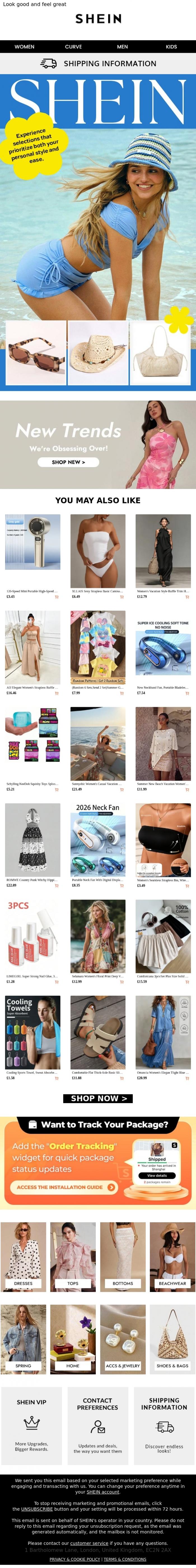 Email Design Inspiration from SHEIN, 👕 Crafted For Your Comfort