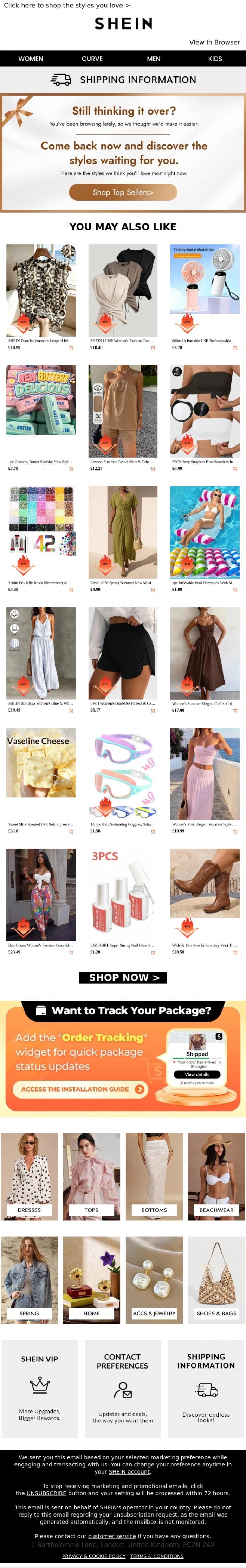 Email Design Inspiration from SHEIN, Guess which styles are trending now➡️