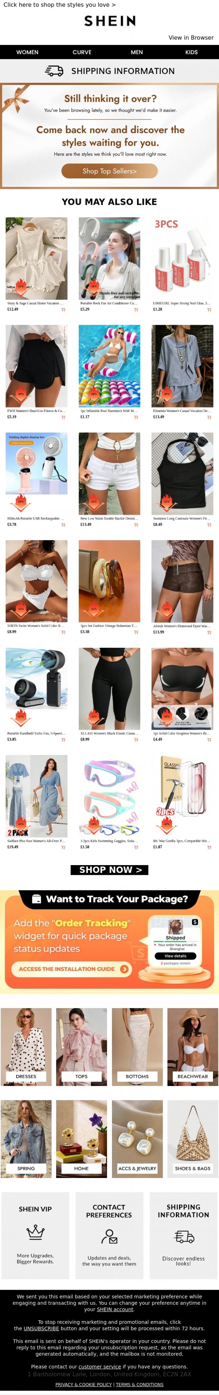 Email Design Inspiration from SHEIN, Guess which styles are trending now➡️
