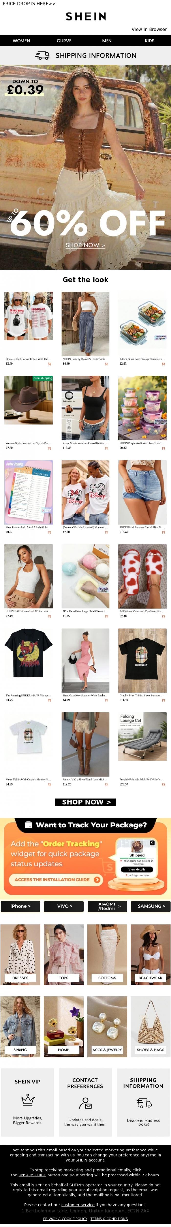Email Design Inspiration from SHEIN, Trending Styles at Unbeatable Prices