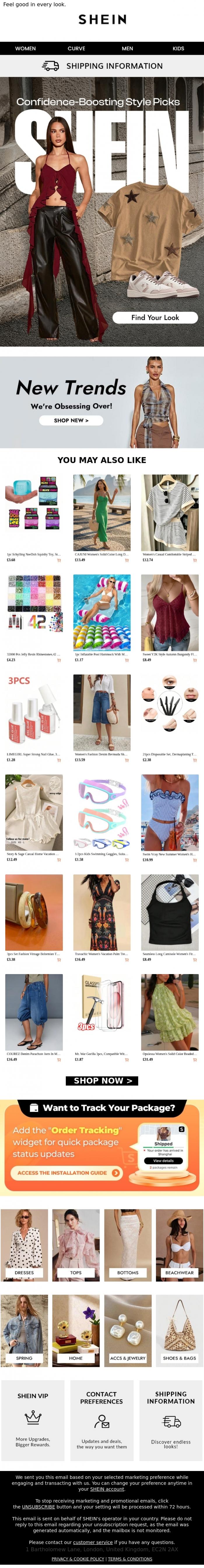 Email Design Inspiration from SHEIN, Love the Way You Look👀