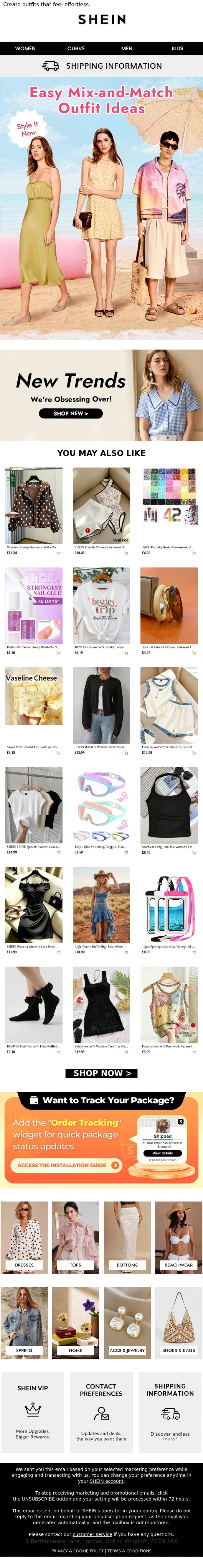 Email Design Inspiration from SHEIN, What to wear today? This.🙌